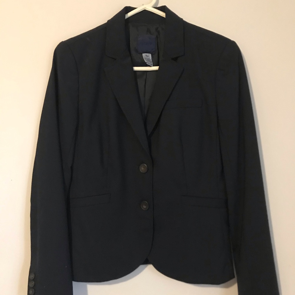 J Crew Navy Pinstripe Blazer
